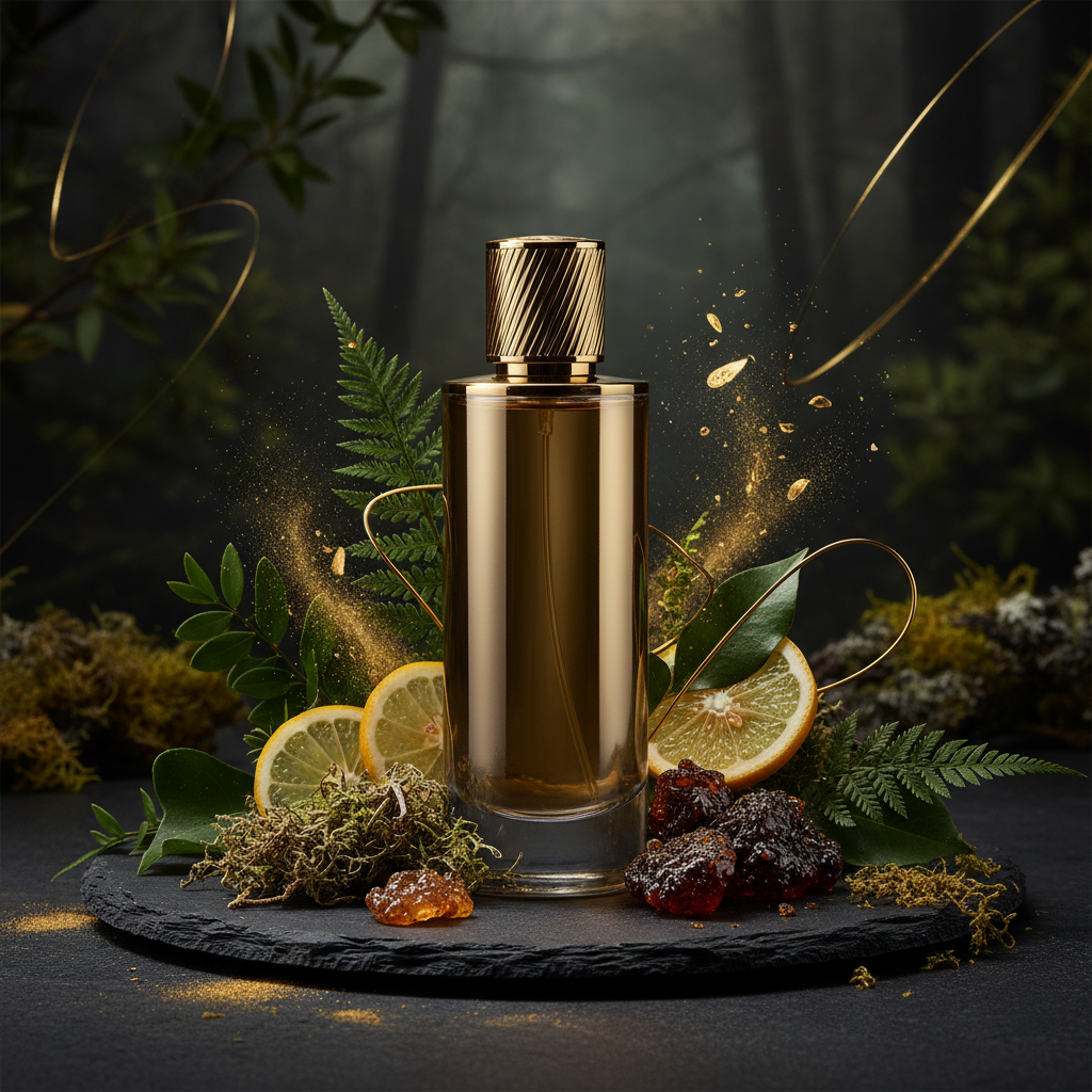 The Chypre Collection — Bottle with Botanicals