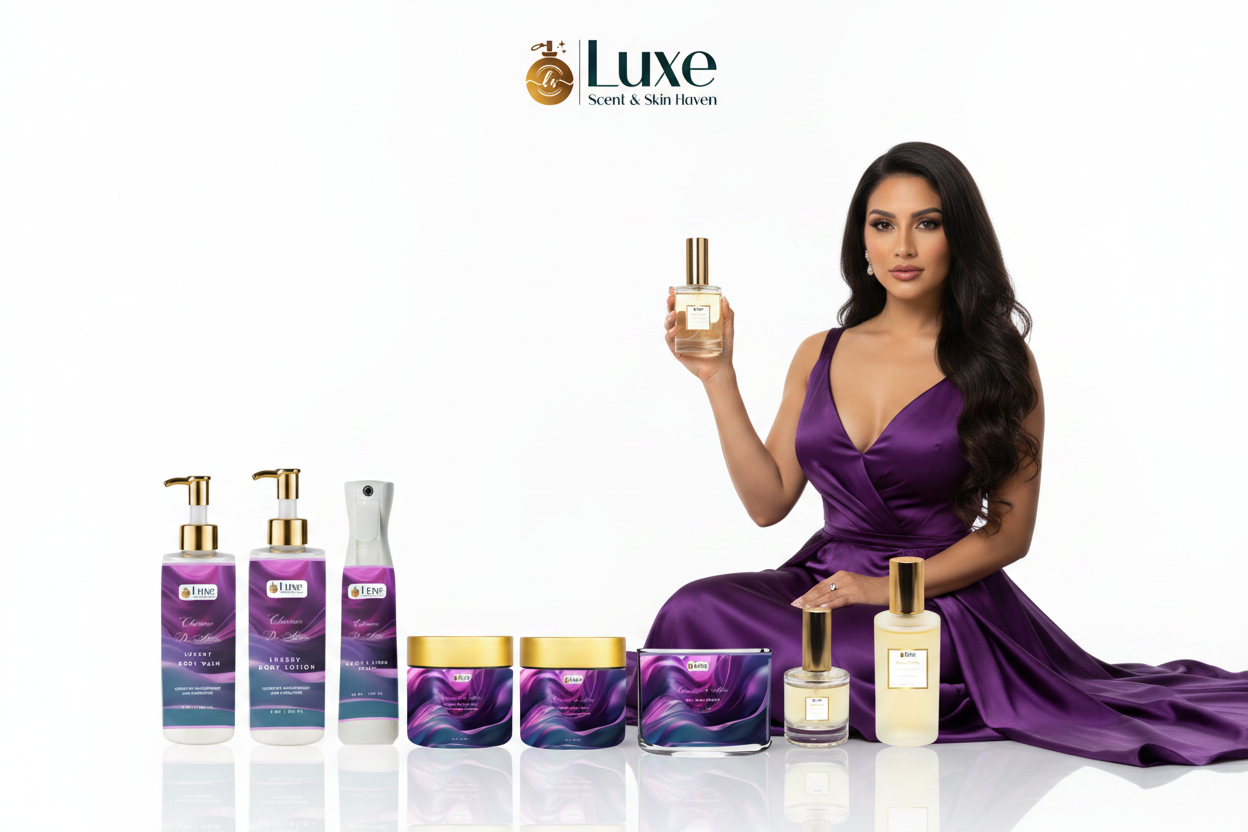 Charmes De Allure — 8-Piece Lineup, Latina Model Right Purple Gown