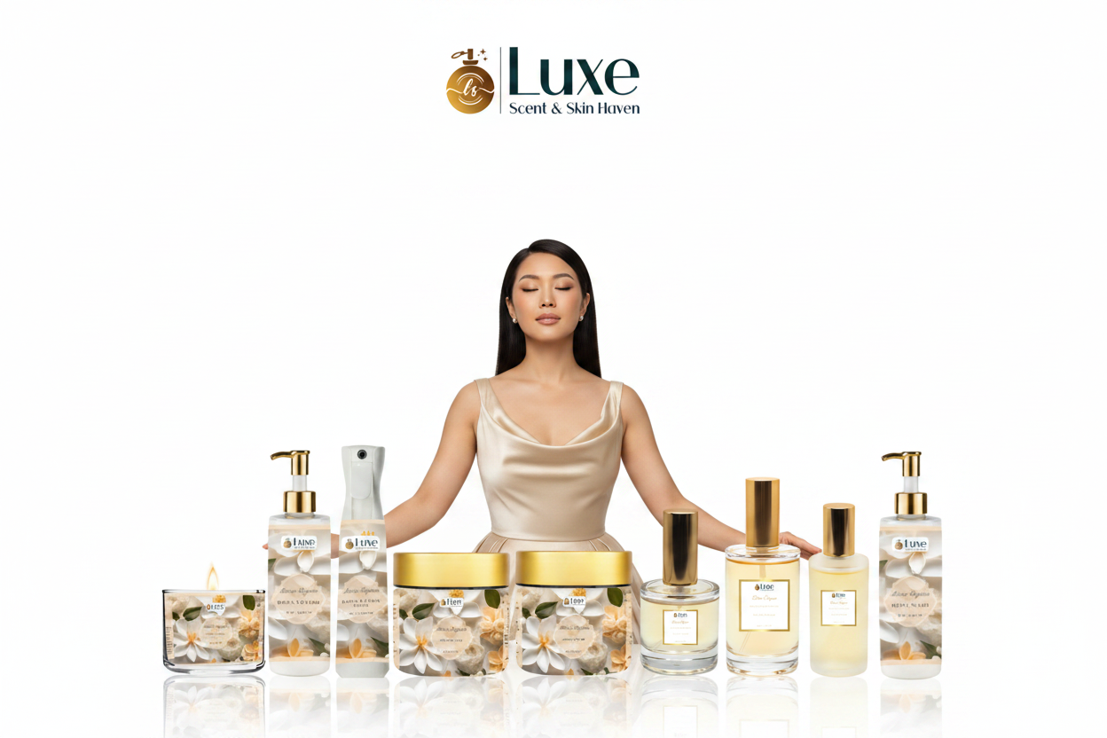 Divine Elegance — Full 9-Piece Lineup Hero with Model