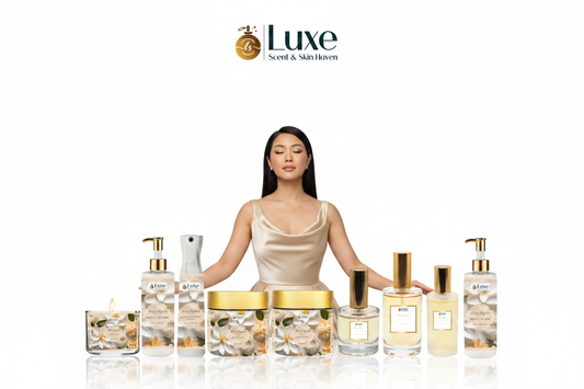 Divine Elegance — Full 9-Piece Lineup Hero with Model