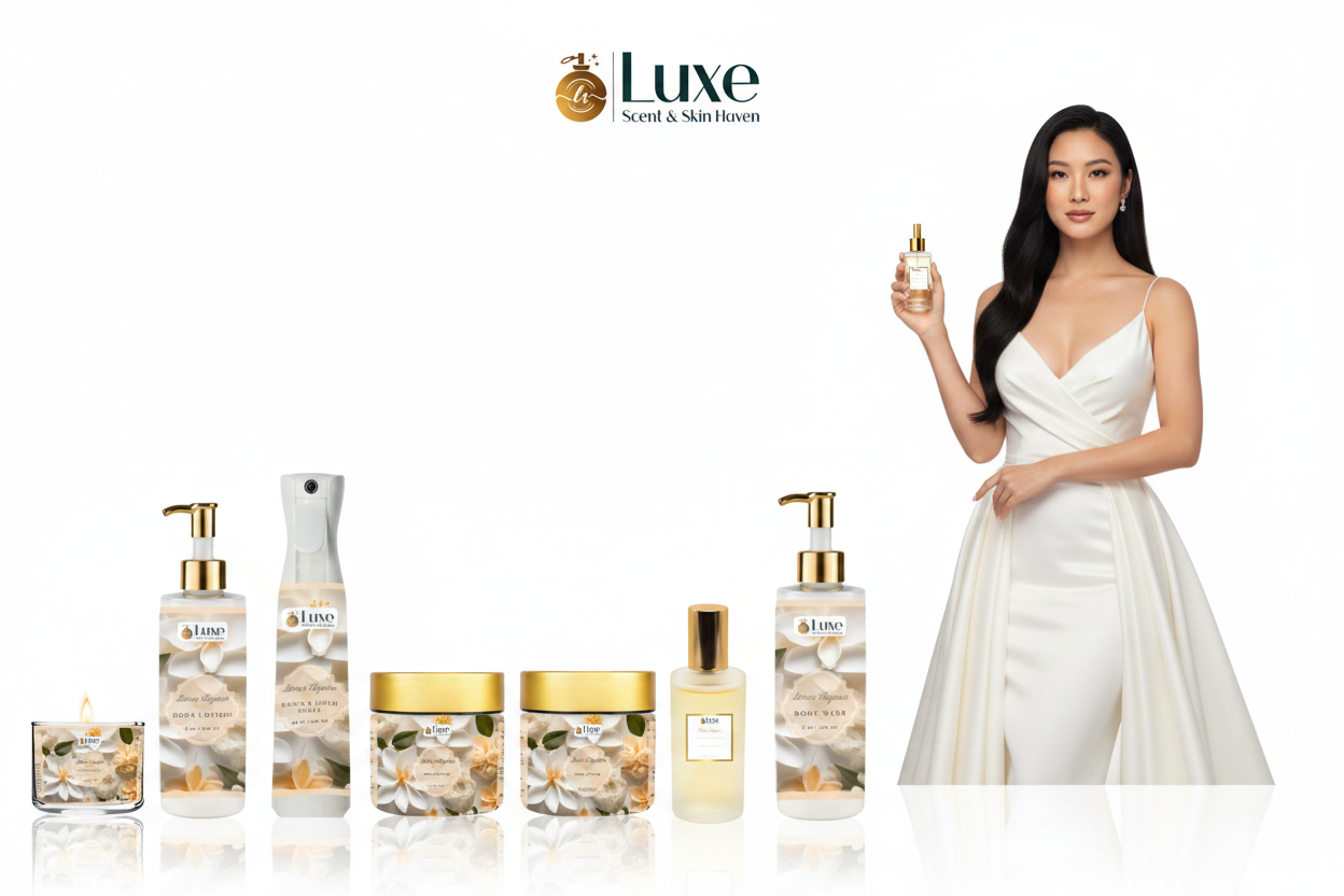 Divine Elegance — Full Lineup Hero with Model