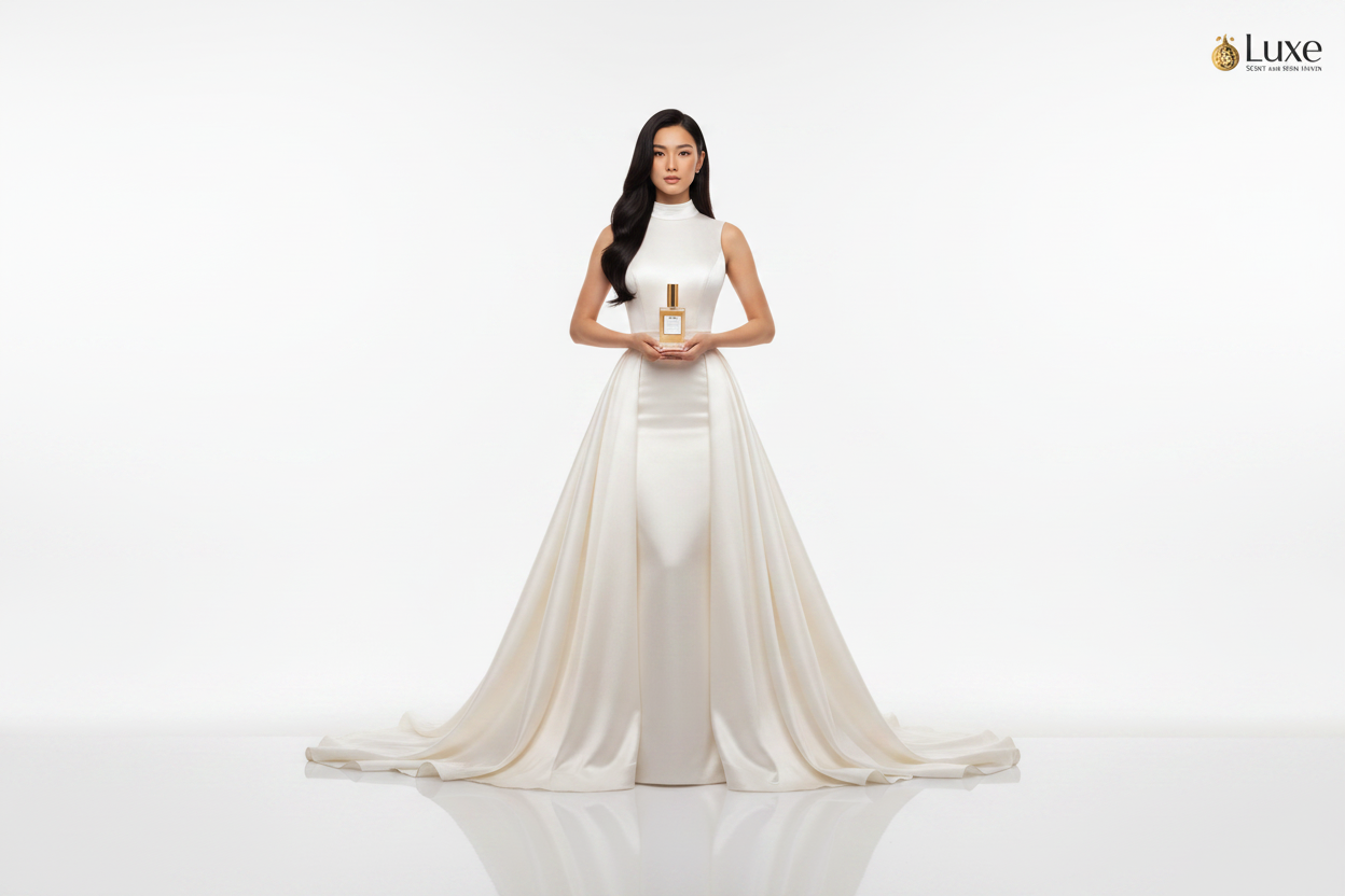 Divine Elegance — Single Bottle with East Asian Model