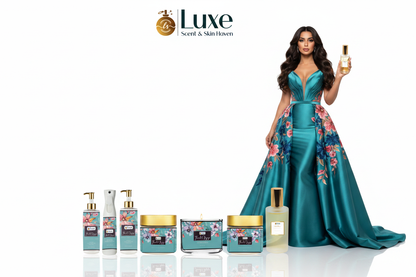 Floral Voyage — Hero 1, Middle Eastern Model Teal Gown