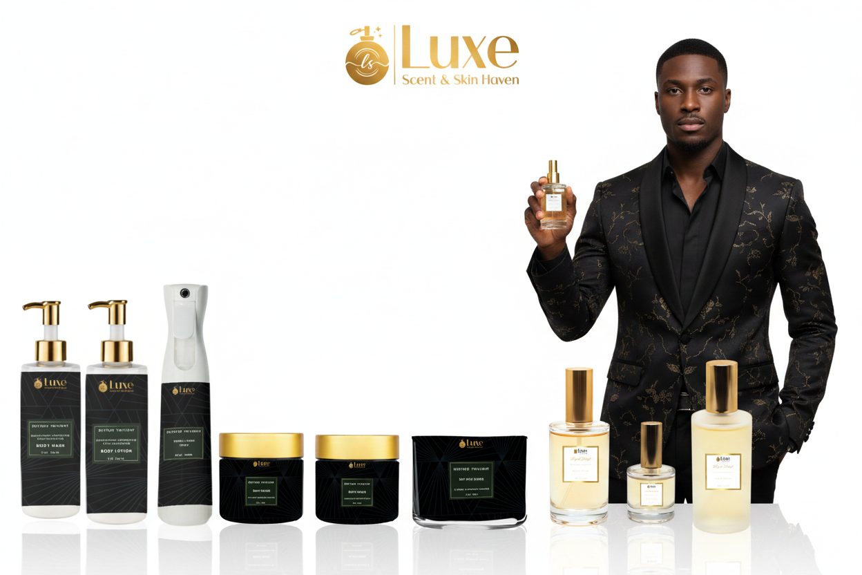 Refined Twilight — 9-Piece Lineup, Black Male Model Black Gold Suit Right