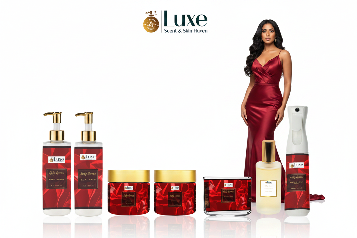 Ruby Reverie — Full Lineup Hero with Model
