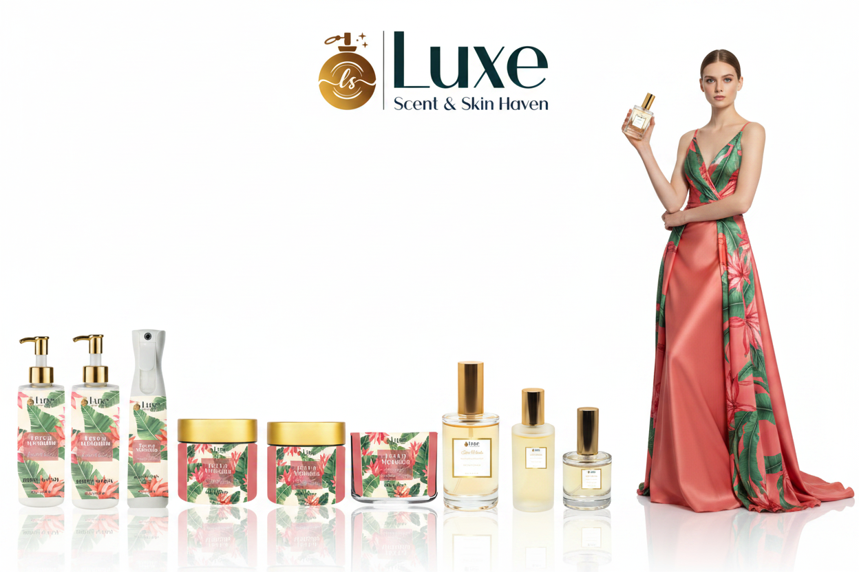 Terra Melodia — 9-Piece Lineup, British Female Model Coral Pink Tropical Green Gown Right