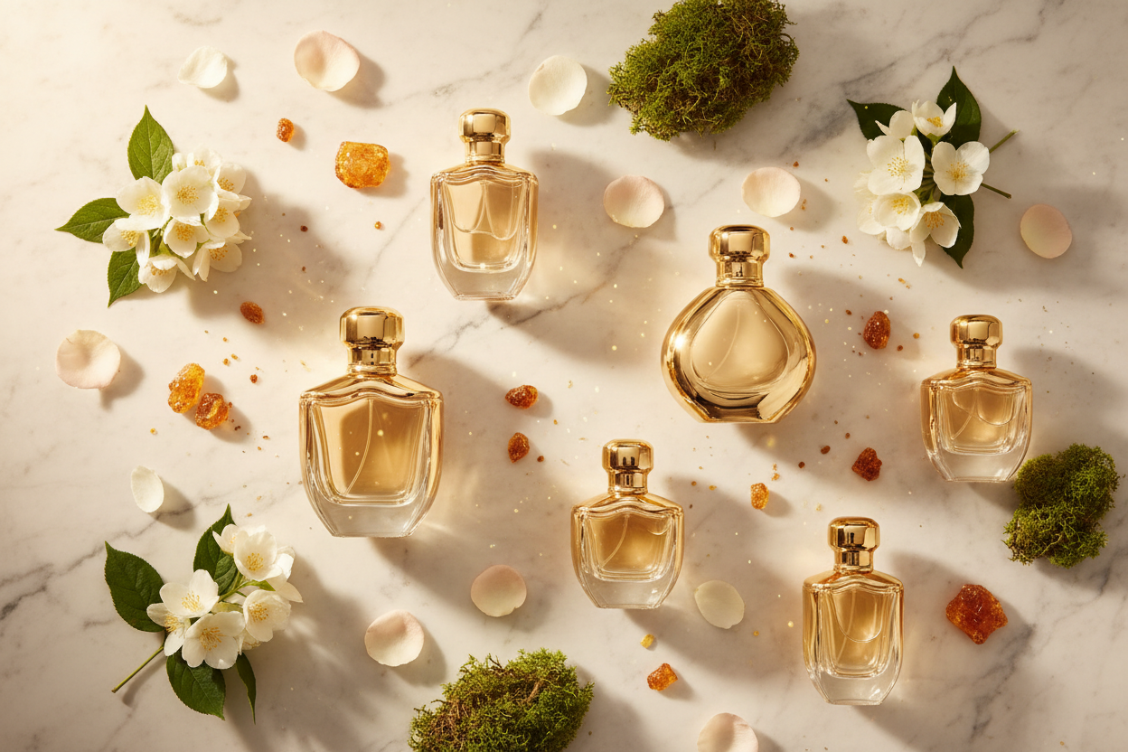 Transitional Banner — Fragrance Flat Lay