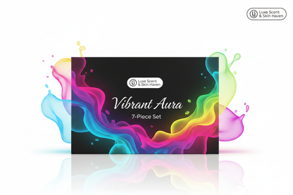 Vibrant Aura — White Background Hero with Neon Accents
